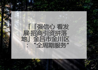 「强信心 看发展·招商引资拼落地」金昌市金川区：“全周期服务”助推项目落地
