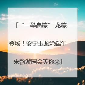 “一举高粽” 龙粽登场！安宁玉龙湾端午宋韵游园会等你来