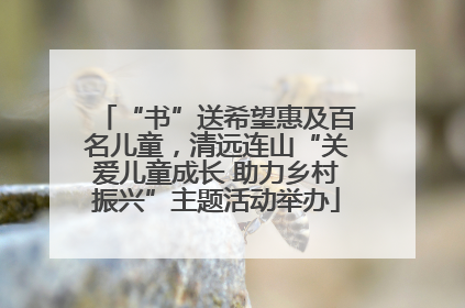 “书”送希望惠及百名儿童，清远连山“关爱儿童成长 助力乡村振兴”主题活动举办