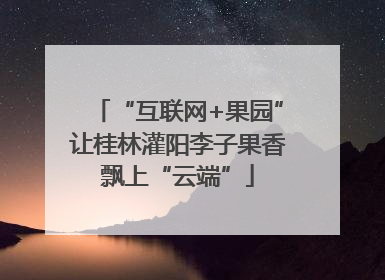 “互联网+果园”让桂林灌阳李子果香飘上“云端”