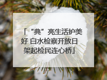 “典”亮生活护美好 白水检察开放日架起检民连心桥
