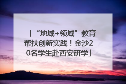 “地域+领域”教育帮扶创新实践！金沙20名学生赴西安研学