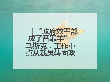 “政府效率部成了替罪羊” 马斯克：工作重点从裁员转向政府电脑系统