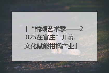 “橘颂艺术季——2025在官庄”开幕 文化赋能柑橘产业