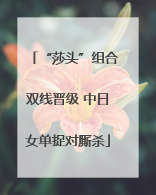 “莎头”组合双线晋级 中日女单捉对厮杀