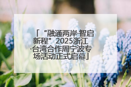 “融通两岸·智启新程”2025浙江·台湾合作周宁波专场活动正式启幕