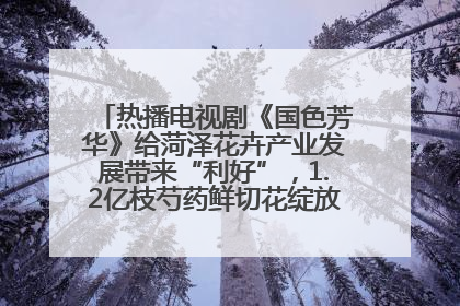 热播电视剧《国色芳华》给菏泽花卉产业发展带来“利好”，1.2亿枝芍药鲜切花绽放“国色芳华”