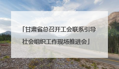甘肃省总召开工会联系引导社会组织工作现场推进会