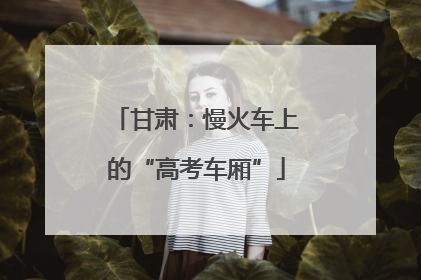 甘肃：慢火车上的“高考车厢”