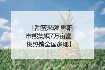 甜蜜来袭 枣阳市熊集镇7万亩蜜桃热销全国多地