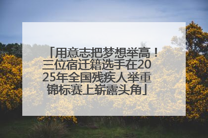 用意志把梦想举高！三位宿迁籍选手在2025年全国残疾人举重锦标赛上崭露头角