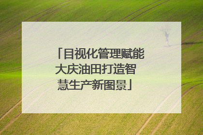 目视化管理赋能 大庆油田打造智慧生产新图景