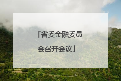 省委金融委员会召开会议