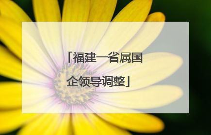 福建一省属国企领导调整