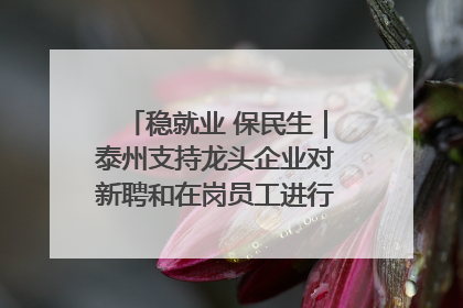 稳就业 保民生｜泰州支持龙头企业对新聘和在岗员工进行实训——到岗就能用 用了就见效