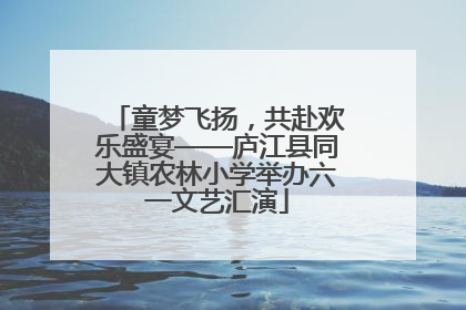 童梦飞扬，共赴欢乐盛宴——庐江县同大镇农林小学举办六一文艺汇演