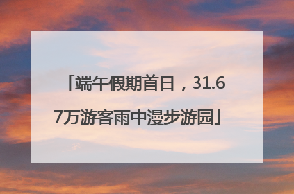 端午假期首日，31.67万游客雨中漫步游园