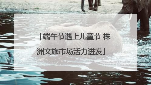 端午节遇上儿童节 株洲文旅市场活力迸发