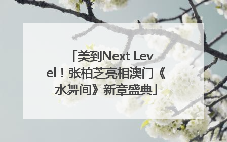 美到Next Level！张柏芝亮相澳门《水舞间》新章盛典