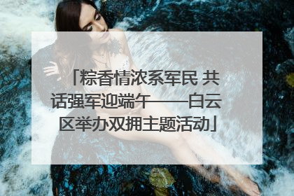 粽香情浓系军民 共话强军迎端午——白云区举办双拥主题活动