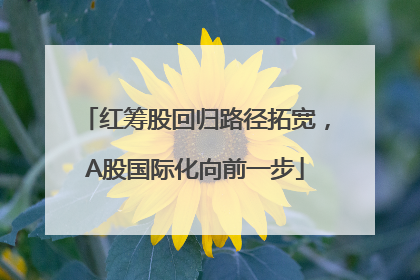 红筹股回归路径拓宽，A股国际化向前一步