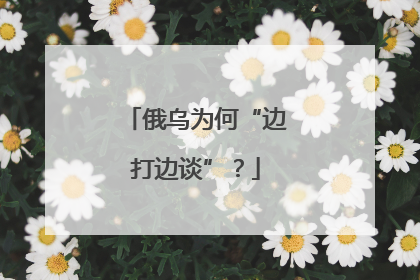 俄乌为何“边打边谈”？