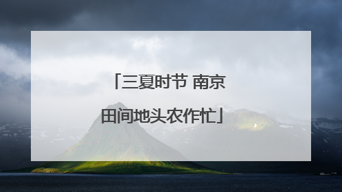 三夏时节 南京田间地头农作忙