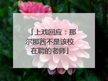 上戏回应：那尔那茜不是该校在聘的老师