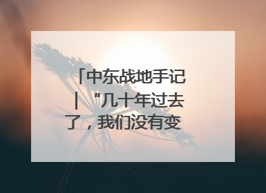 中东战地手记｜“几十年过去了，我们没有变得更安全”