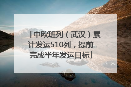 中欧班列（武汉）累计发运510列，提前完成半年发运目标