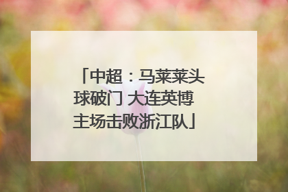中超：马莱莱头球破门 大连英博主场击败浙江队