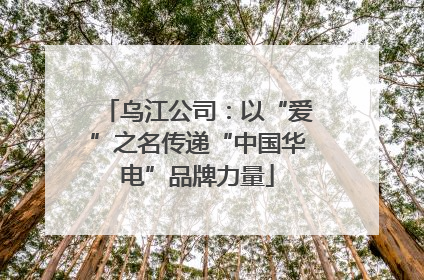 乌江公司：以“爱”之名传递“中国华电”品牌力量
