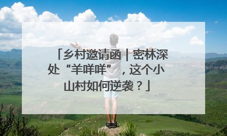 乡村邀请函｜密林深处“羊咩咩”，这个小山村如何逆袭？