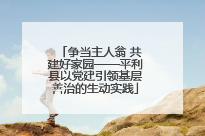 争当主人翁 共建好家园——平利县以党建引领基层善治的生动实践