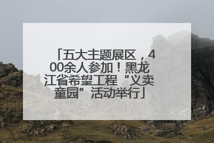 五大主题展区，400余人参加！黑龙江省希望工程“义卖童园”活动举行