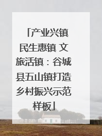 产业兴镇 民生惠镇 文旅活镇：谷城县五山镇打造乡村振兴示范样板