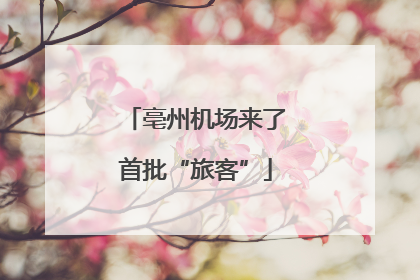 亳州机场来了首批“旅客”