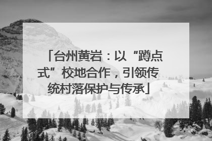 台州黄岩：以“蹲点式”校地合作，引领传统村落保护与传承