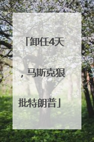 卸任4天，马斯克狠批特朗普