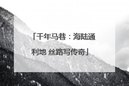 千年马巷：海陆通利地 丝路写传奇
