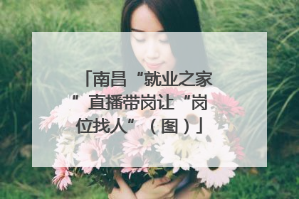 南昌“就业之家”直播带岗让“岗位找人”（图）