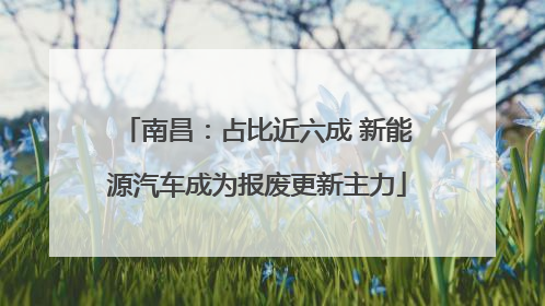 南昌：占比近六成 新能源汽车成为报废更新主力