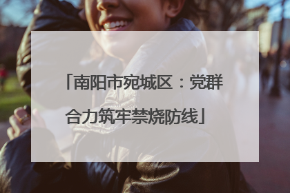 南阳市宛城区：党群合力筑牢禁烧防线