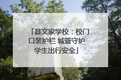 县文家学校：校门口装护栏 城管守护学生出行安全