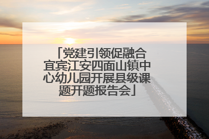 党建引领促融合 宜宾江安四面山镇中心幼儿园开展县级课题开题报告会