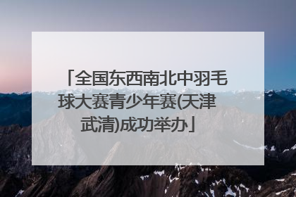 全国东西南北中羽毛球大赛青少年赛(天津武清)成功举办