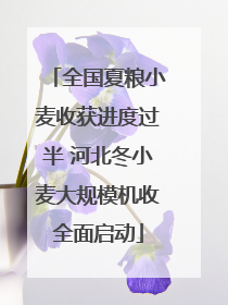 全国夏粮小麦收获进度过半 河北冬小麦大规模机收全面启动