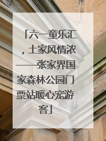 六一童乐汇，土家风情浓——张家界国家森林公园门票站暖心宠游客