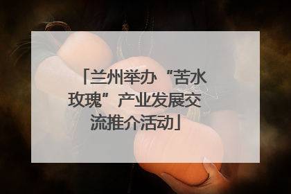 兰州举办“苦水玫瑰”产业发展交流推介活动