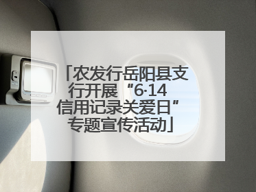 农发行岳阳县支行开展“6·14信用记录关爱日” 专题宣传活动